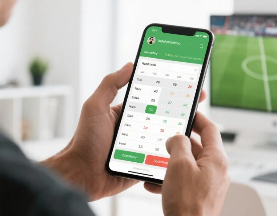 使用手机查看体育赛程与联赛动态